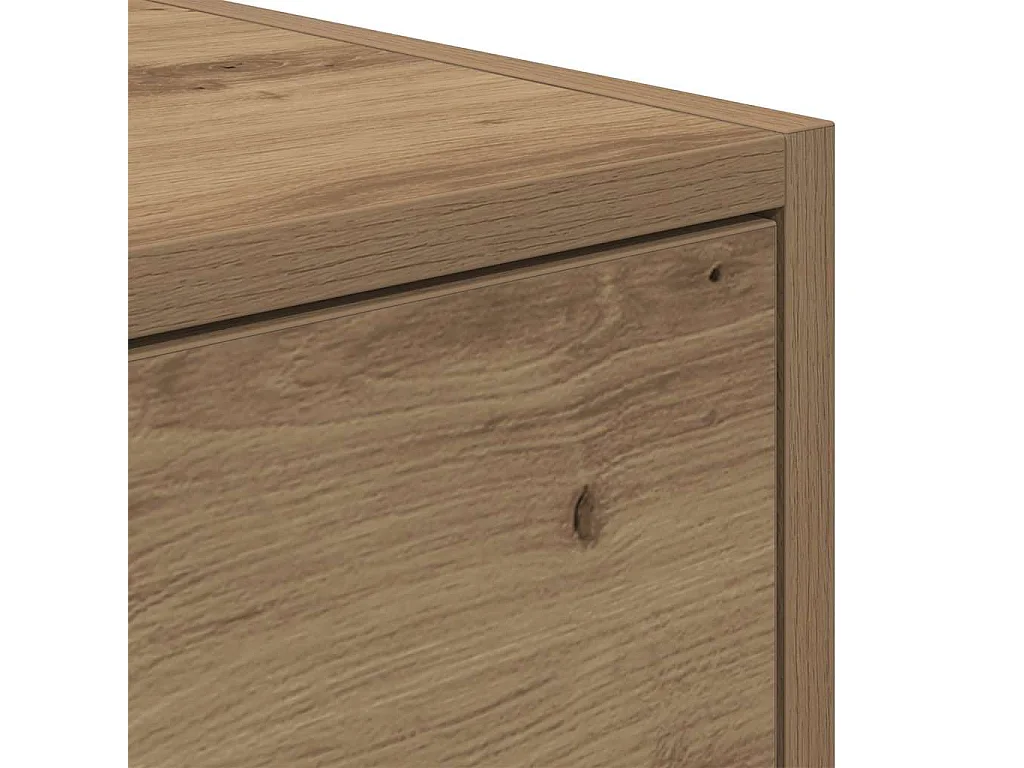 Meuble TV chêne artisanal 60x31x25,5 cm bois d'ingénierie