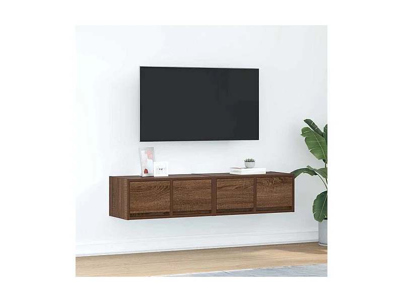Mobili TV 2 pz Rovere Marrone 60x31x25,5 cm Legno Multistrato