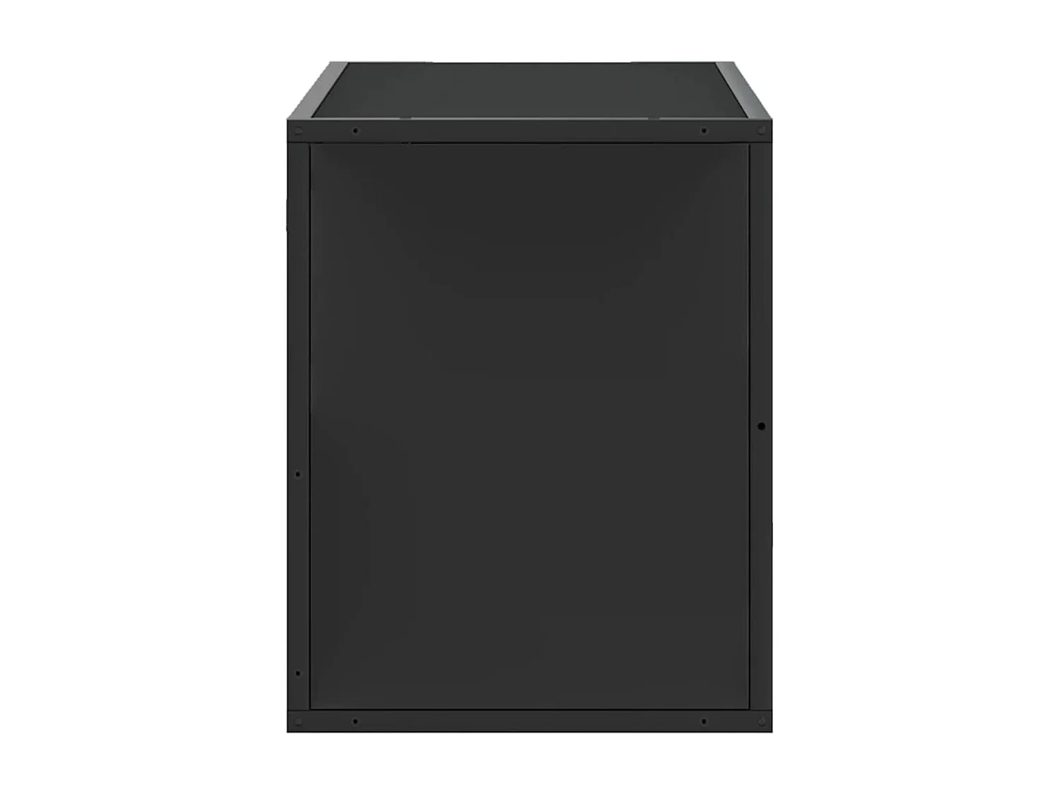 Tv-meubel 80x31x39,5 cm bewerkt hout en metaal zwart