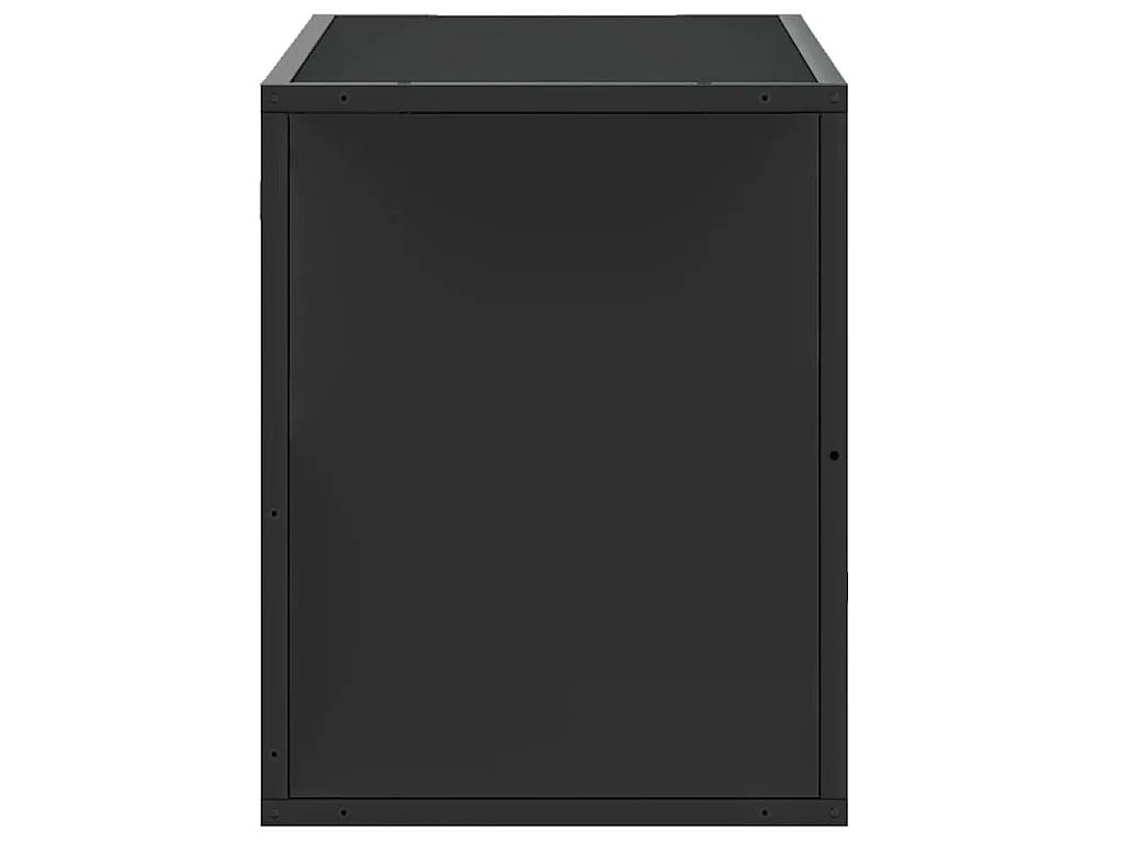 Meuble TV noir 80x31x39,5 cm bois d'ingénierie et métal