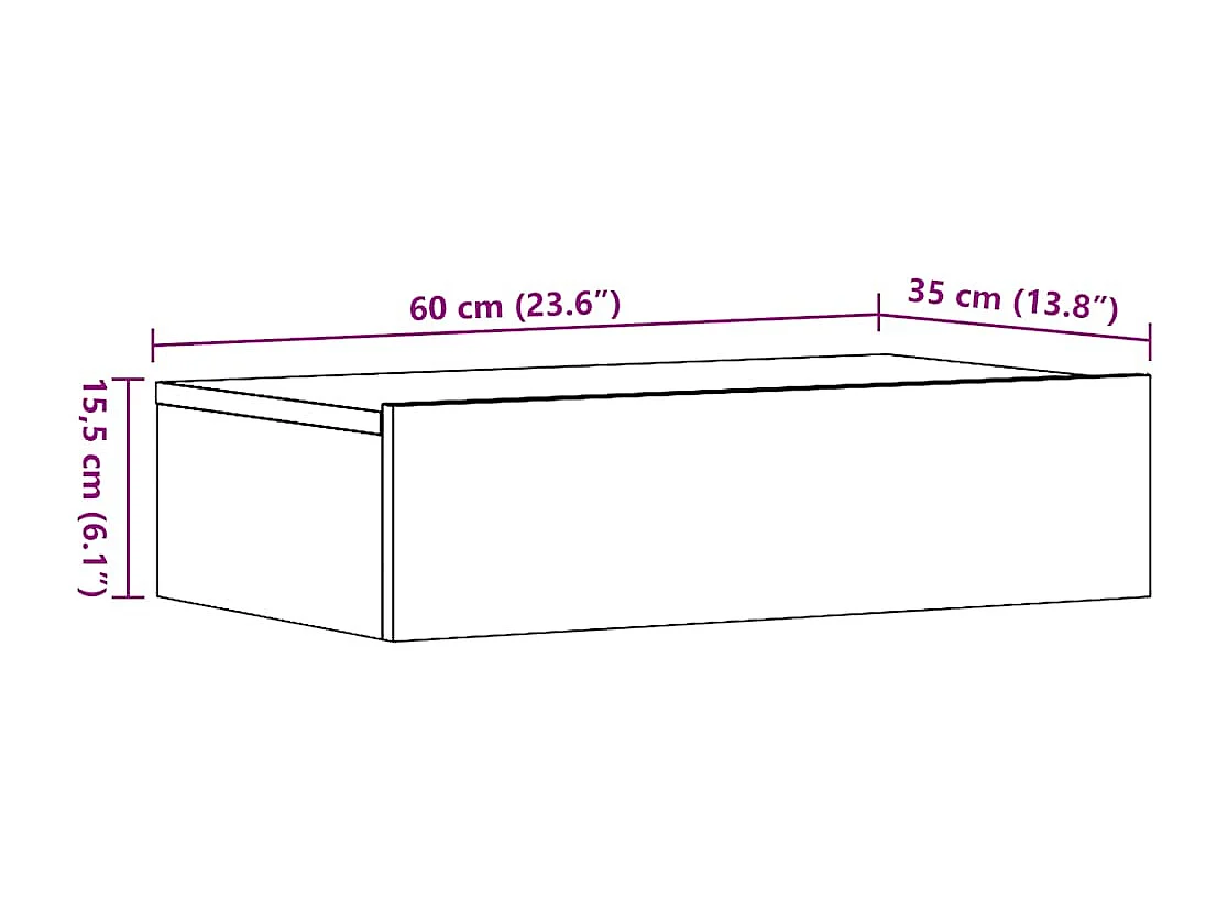 TV-Schränke mit LED-Leuchten 2 Stk. Altholz-Optik 60x35x15,5 cm