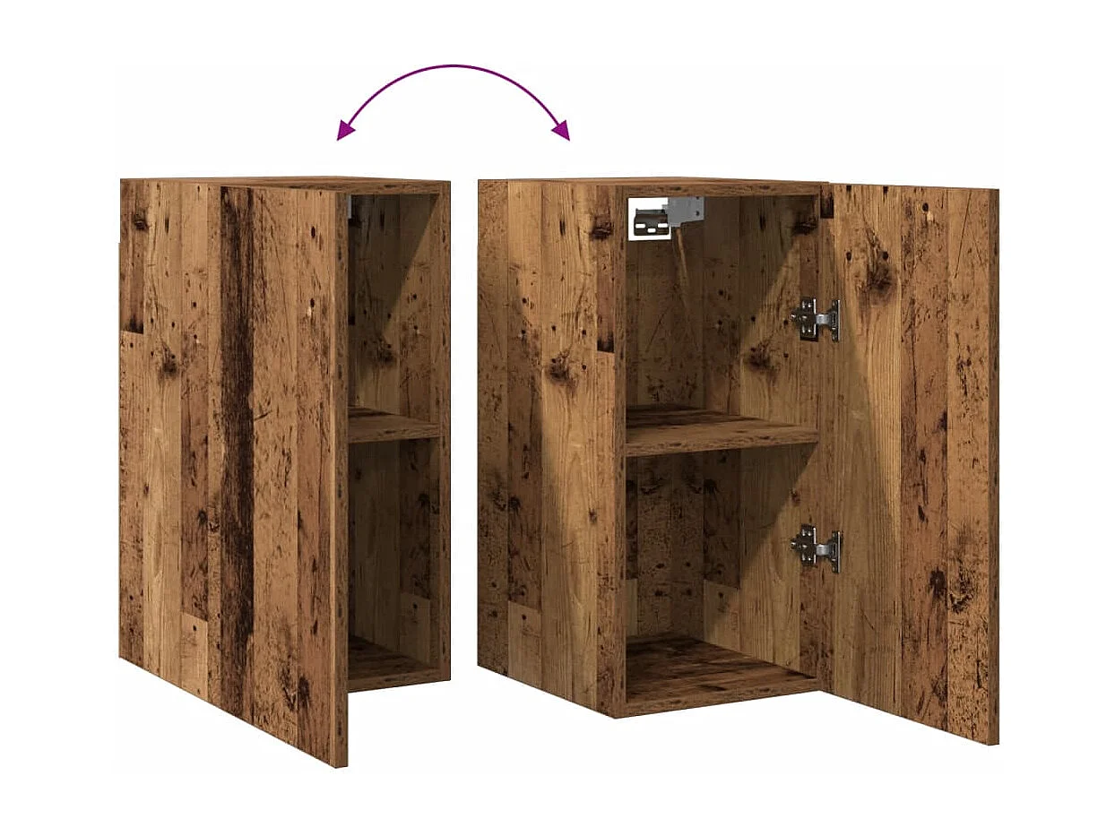 Meubles TV 2 pcs vieux bois 30,5x30x60 cm bois d'ingénierie