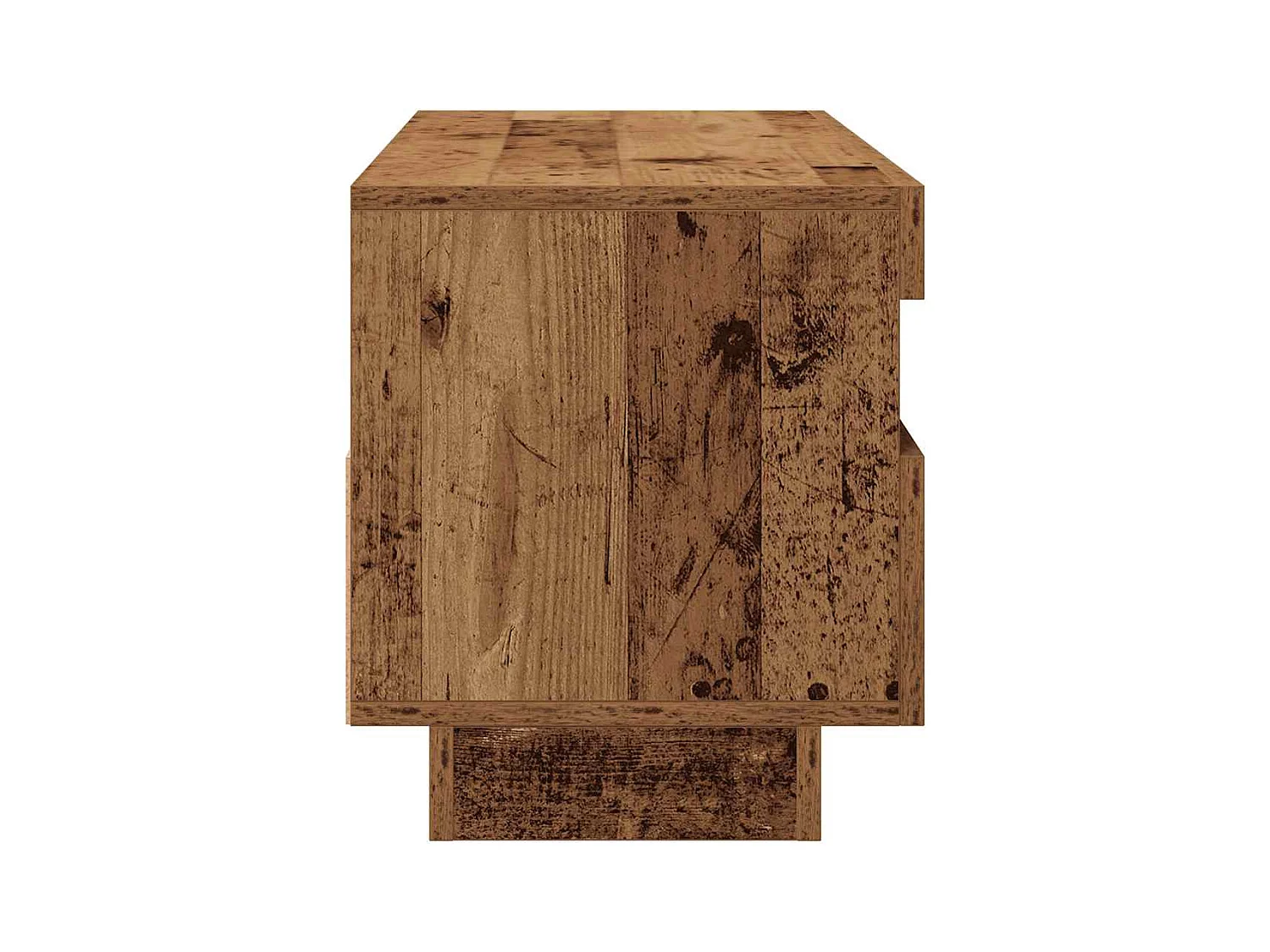 Meuble TV avec lumières LED vieux bois bois d'ingénierie