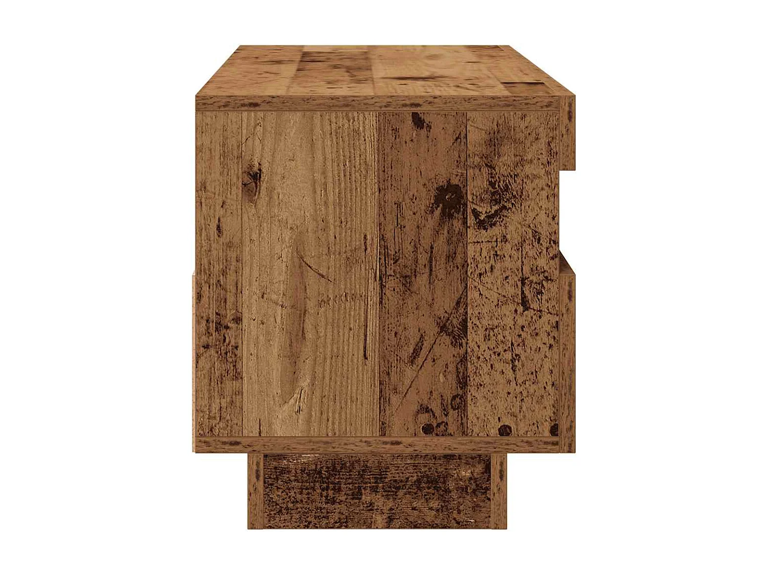 TV-Schrank mit LED-Leuchten Altholz-Optik 100x35x40 cm