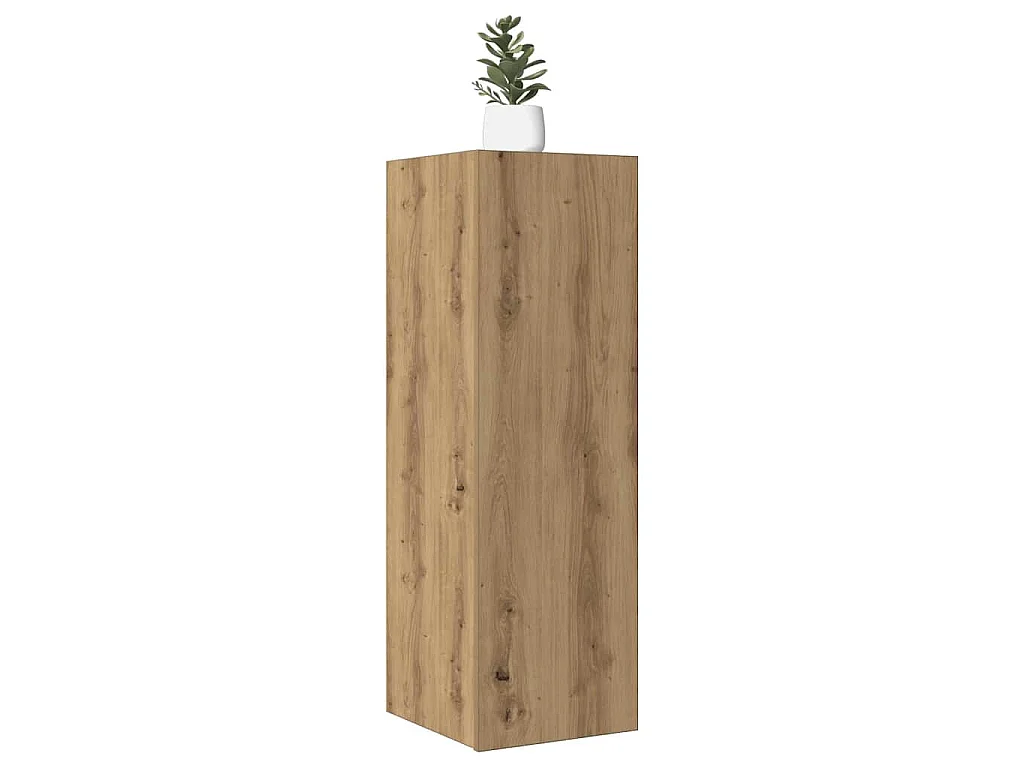 Muebles de TV 2 uds madera roble artisan 30,5x30x90 cm