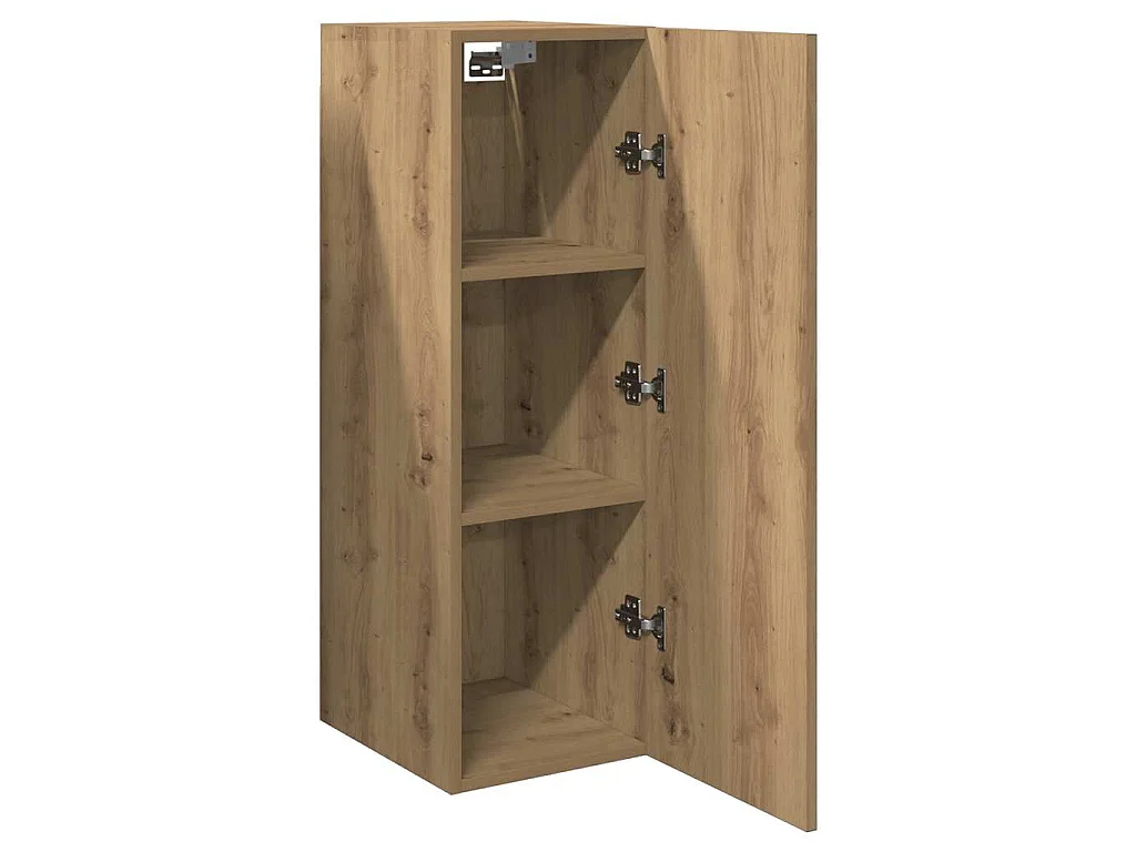 Muebles de TV 2 uds madera roble artisan 30,5x30x90 cm