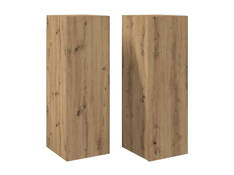 Mobili TV 2 pz Artigianale 30,5x30x90 cm Legno Multistrato