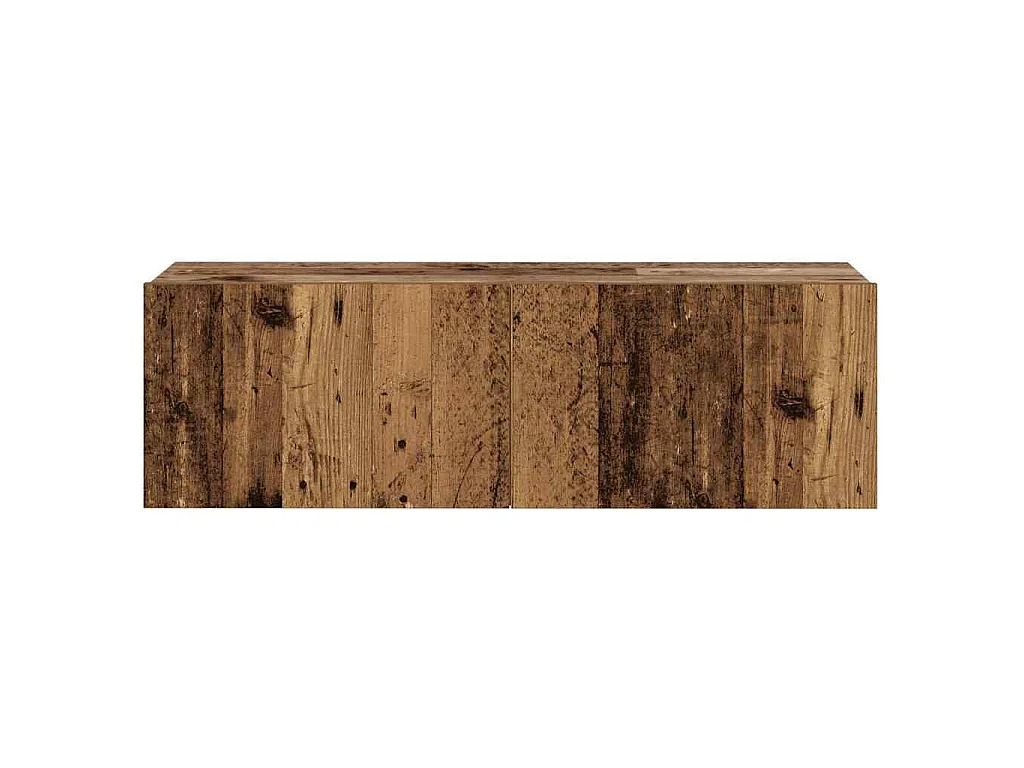 armários de TV montados na parede 3 pcs madeira velha