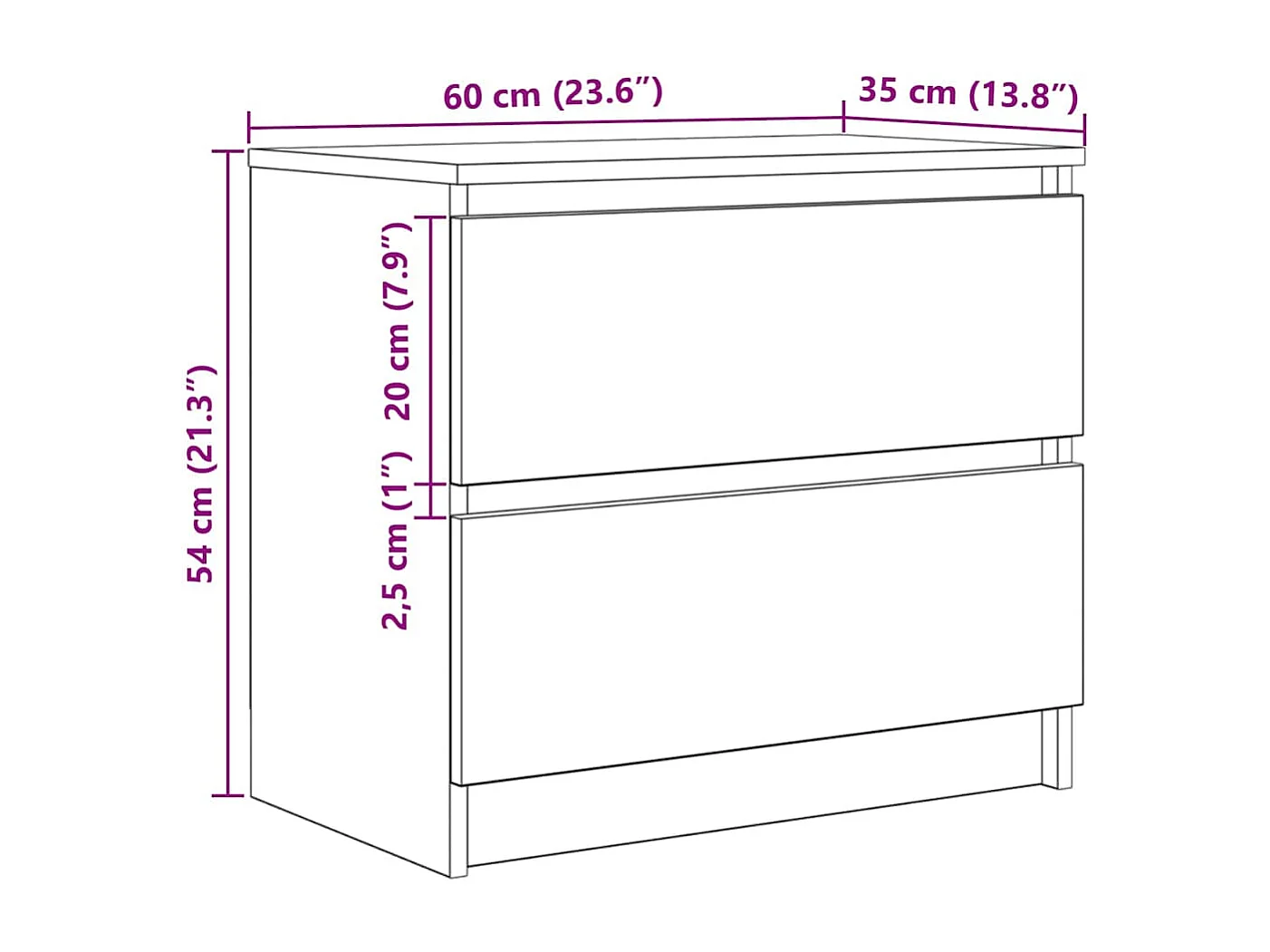 TV-Schrank Grau Sonoma 60x35x54 cm Holzwerkstoff
