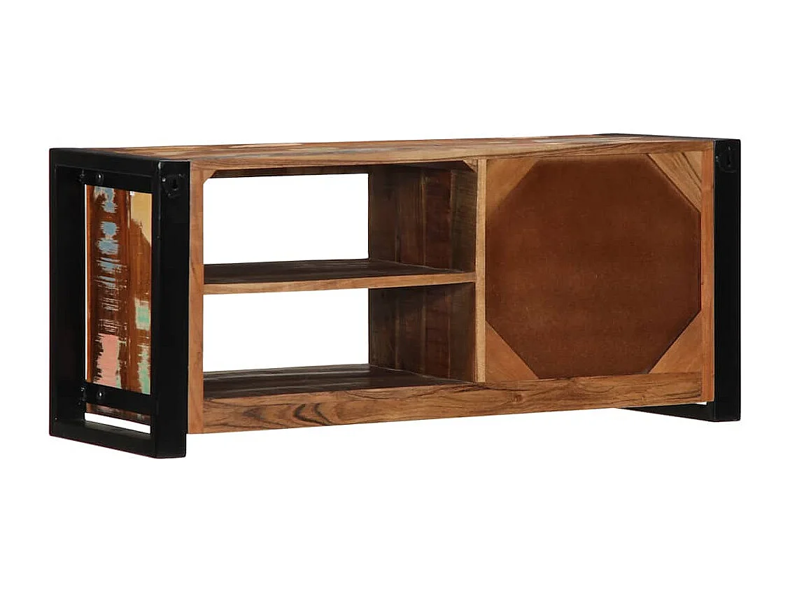Meuble TV 80x30x35 cm bois massif de récupération