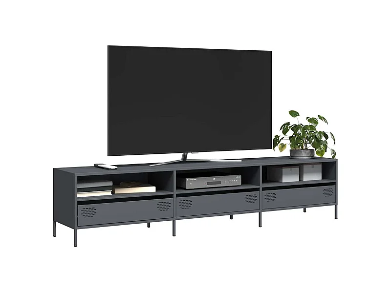 TV-Schrank Anthrazit 202x39x43,5 cm Kaltgewalzter Stahl
