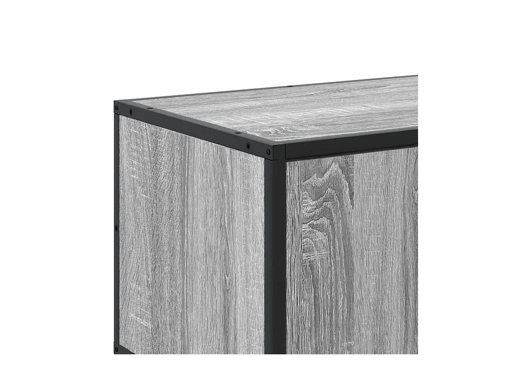 Meuble TV sonoma gris 100x35x41 cm bois d'ingénierie et métal