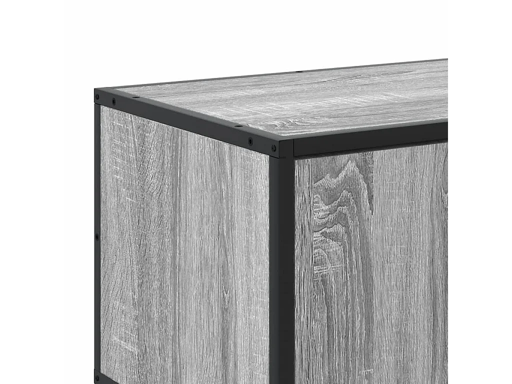 Meuble TV sonoma gris 100x35x41 cm bois d'ingénierie et métal