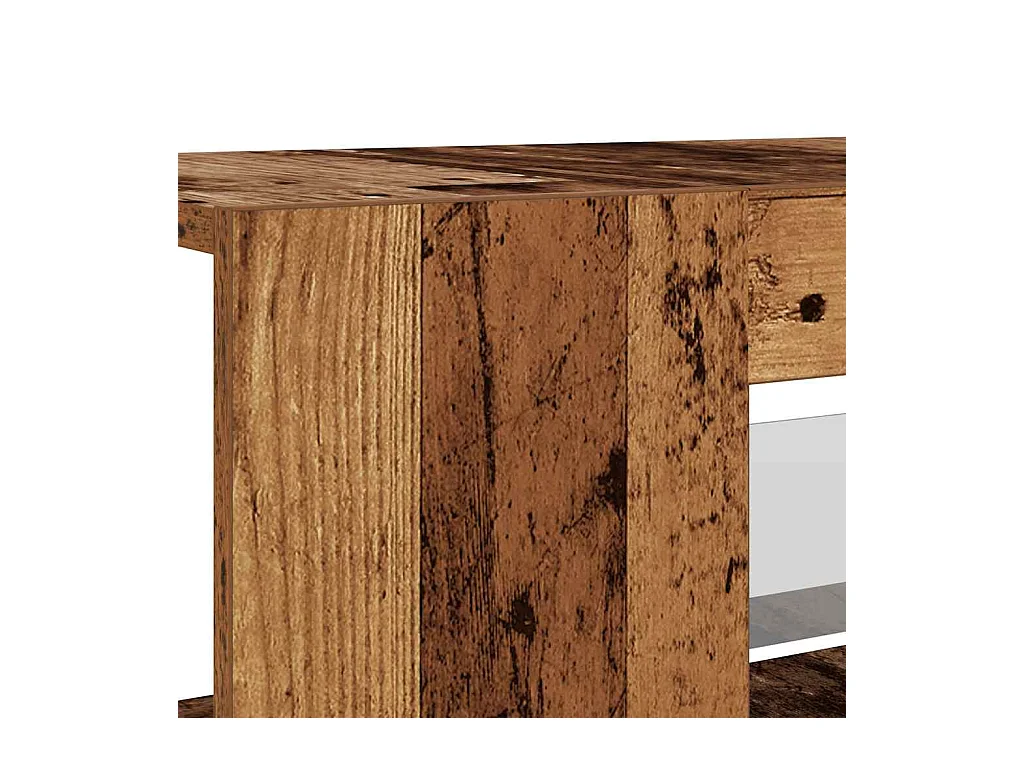 Mobile Porta TV con LED Legno Antico 135x39x30 cm Truciolato