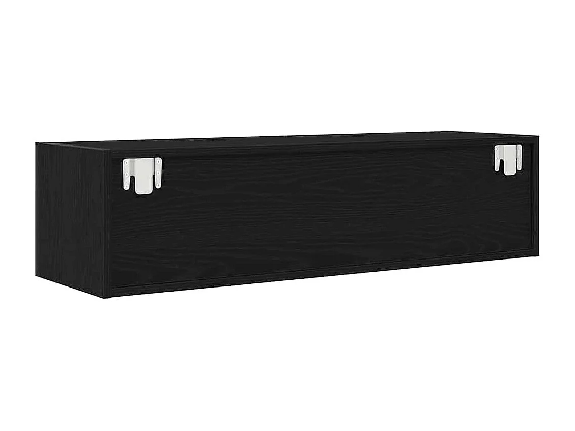 Meuble TV chêne noir 100x31x25,5 cm bois d'ingénierie