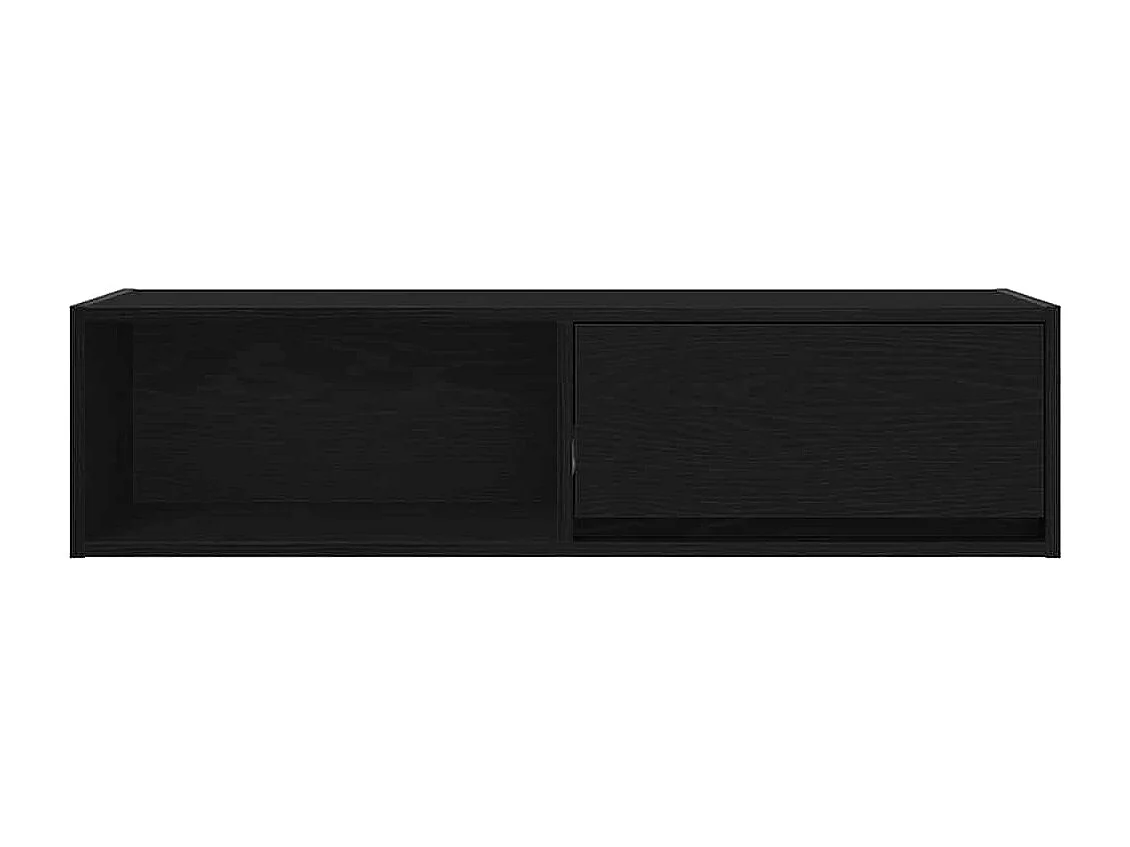 Meuble TV chêne noir 100x31x25,5 cm bois d'ingénierie
