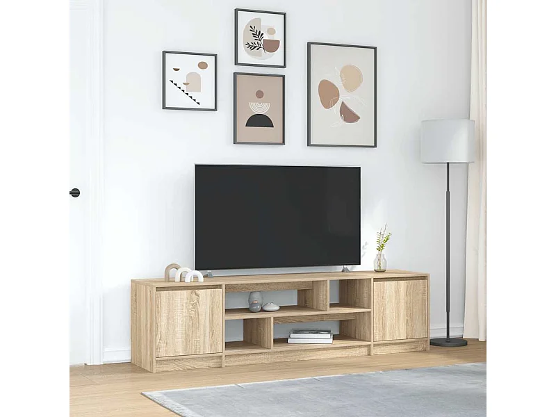 Meuble TV chêne sonoma 188,5x41x50 cm bois d'ingénierie