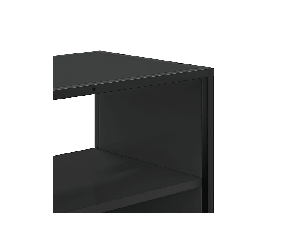 Mobile Porta TV Nero 100x31x39,5 cm in Truciolato e Metallo