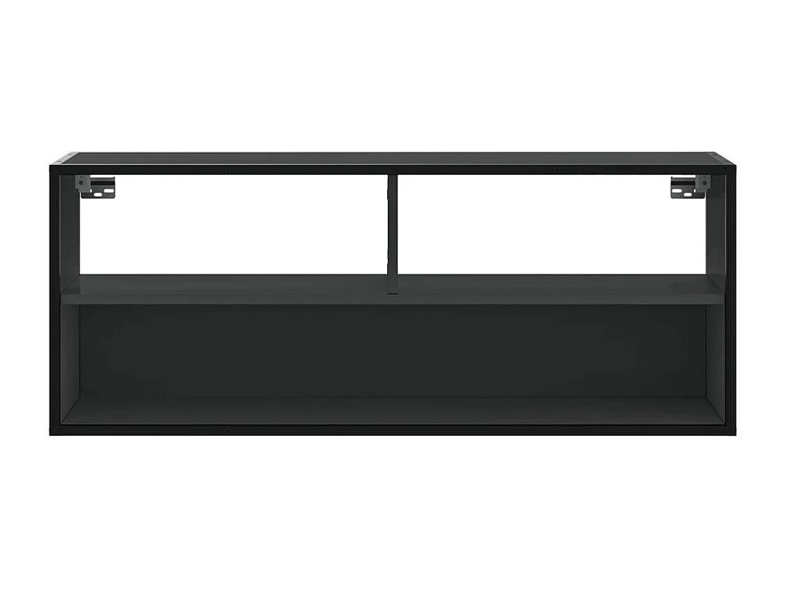 TV-Schrank Schwarz 100x31x39,5 cm Holzwerkstoff und Metall