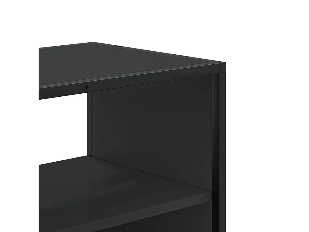 TV-Schrank Schwarz 100x31x39,5 cm Holzwerkstoff und Metall