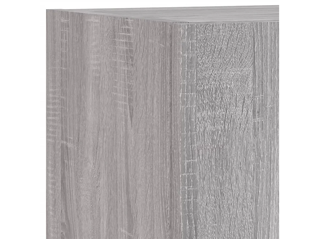 Unités murales TV avec LED 4 pcs gris sonoma bois d'ingénierie