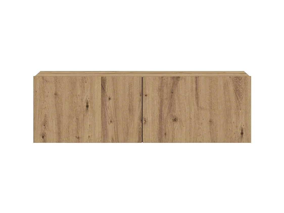 Mobile TV a Parete Rovere Artigianale 80x30x30 cm in Truciolato