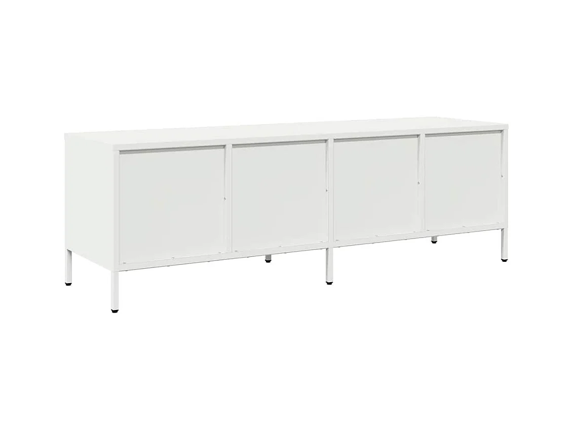 TV-Schrank Weiß 135x39x43,5 cm Kaltgewalzter Stahl