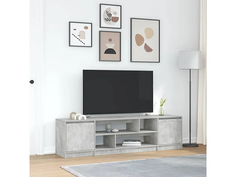 TV-Schrank Betongrau 188,5x41x50 cm Holzwerkstoff