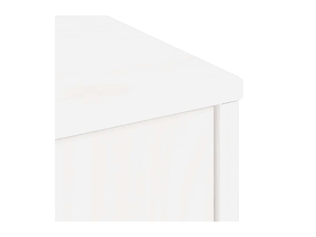 Meuble TV avec tiroir ODDA blanc 79x24x40 cm bois massif pin