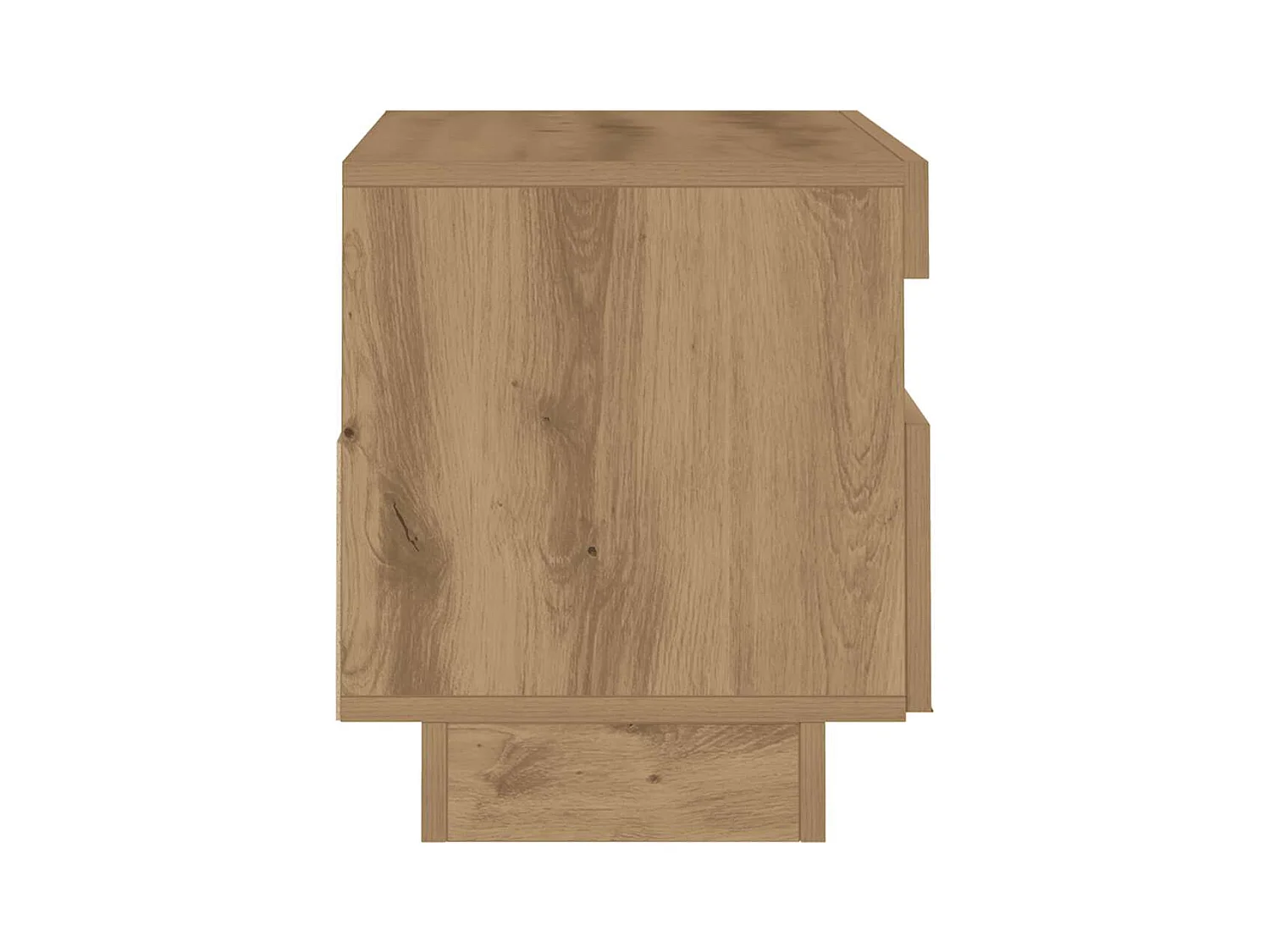 Meuble TV avec lumières LED chêne artisanal bois d'ingénierie