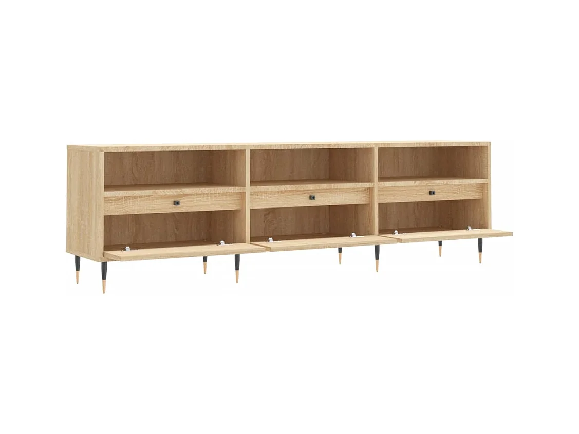 Meuble TV chêne sonoma 150x30x44,5 cm bois d'ingénierie