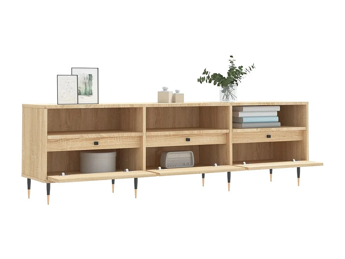 Meuble TV chêne sonoma 150x30x44,5 cm bois d'ingénierie