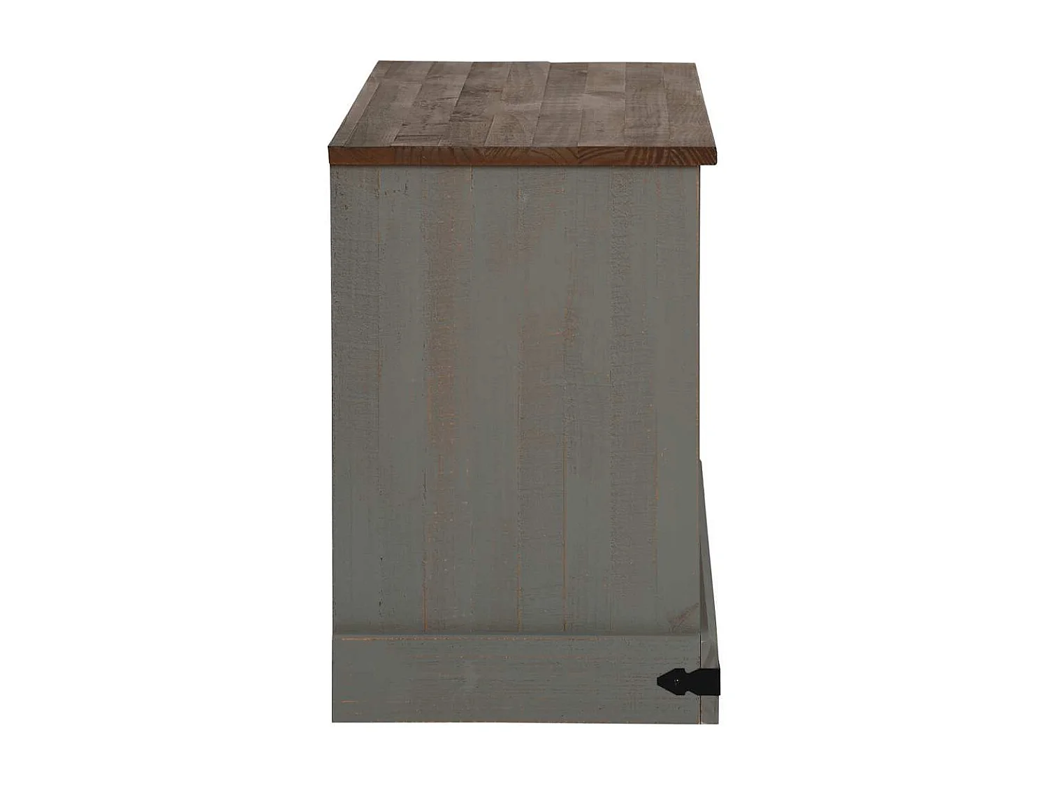 TV-Schrank HALDEN mit Schiebetür Grau 110x40x60 cm Massivholz