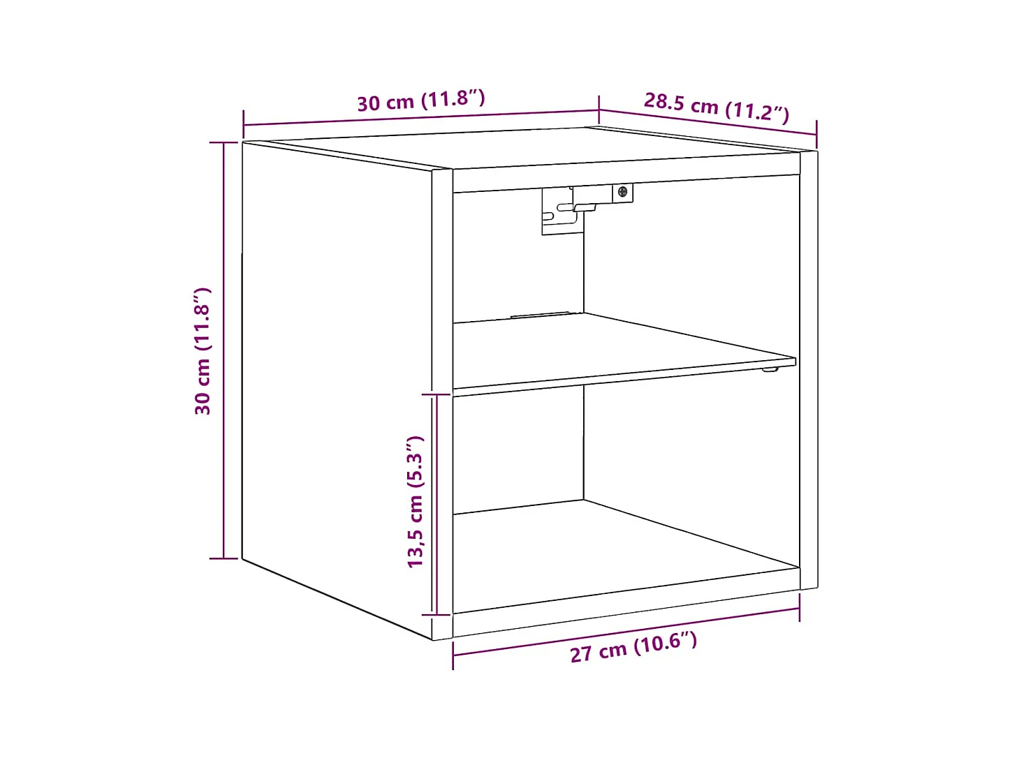Meubles TV muraux lumières LED 2 pcs chêne artisanal