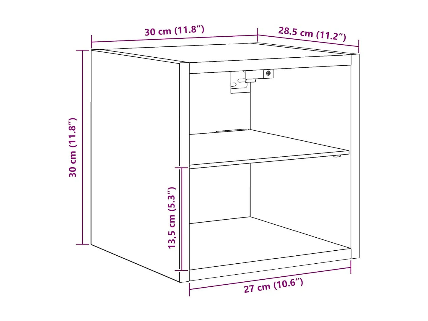 Meubles TV muraux lumières LED 2 pcs chêne artisanal