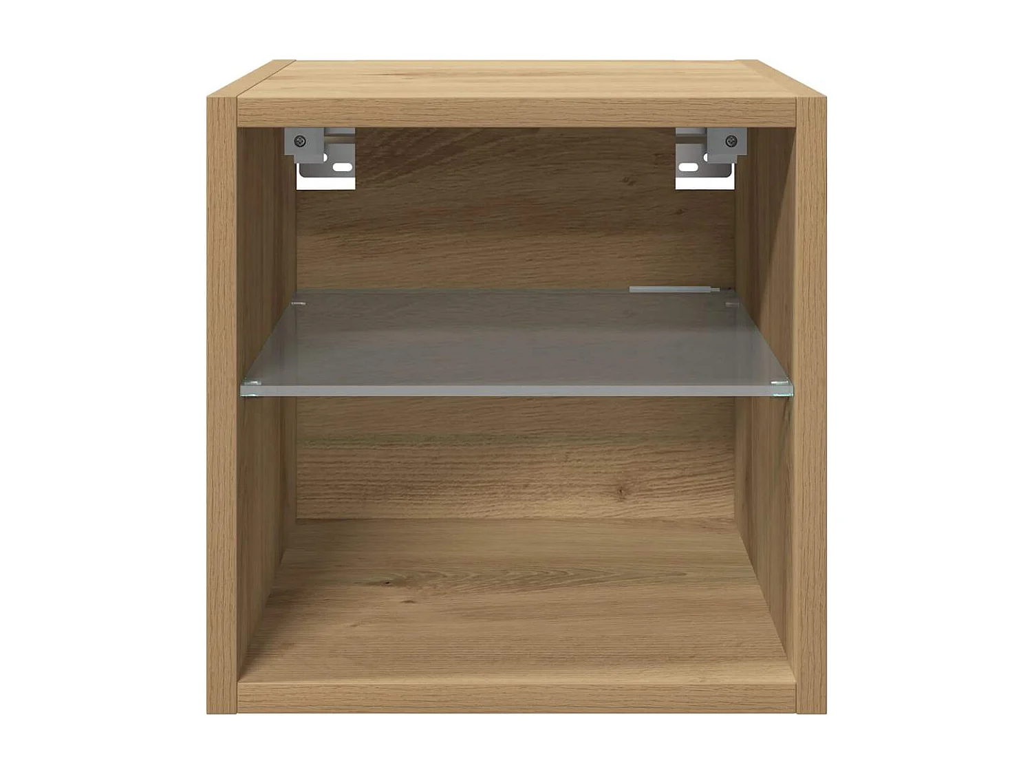 Meubles TV muraux lumières LED 2 pcs chêne artisanal