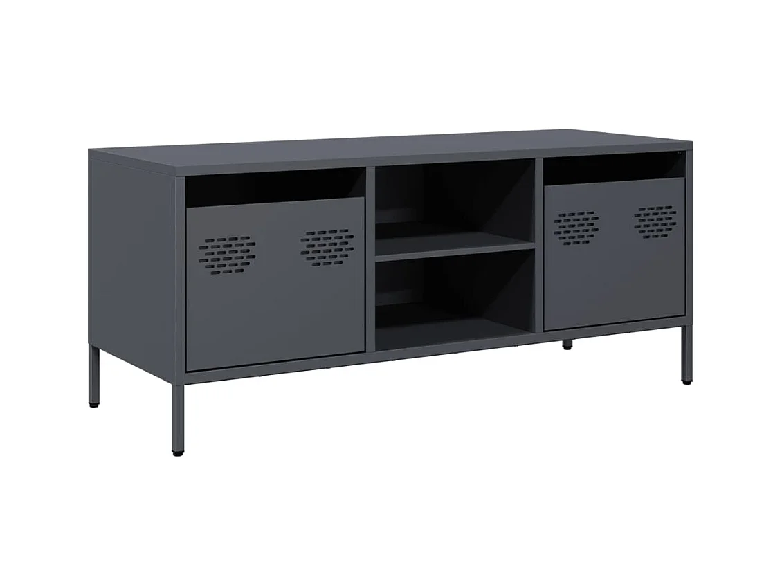 TV-Schrank Anthrazit 101,5x39x43,5 cm Kaltgewalzter Stahl