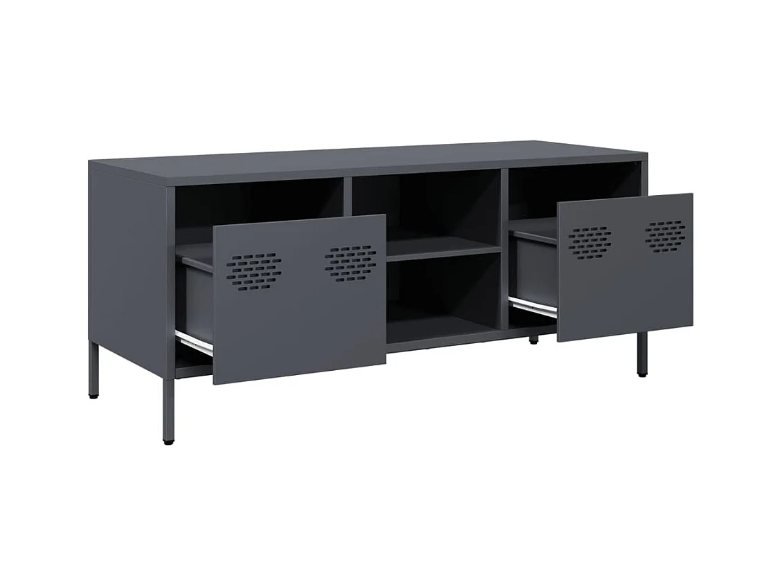 TV-Schrank Anthrazit 101,5x39x43,5 cm Kaltgewalzter Stahl