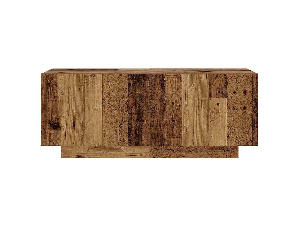 Meuble TV avec lumières LED vieux bois bois d'ingénierie