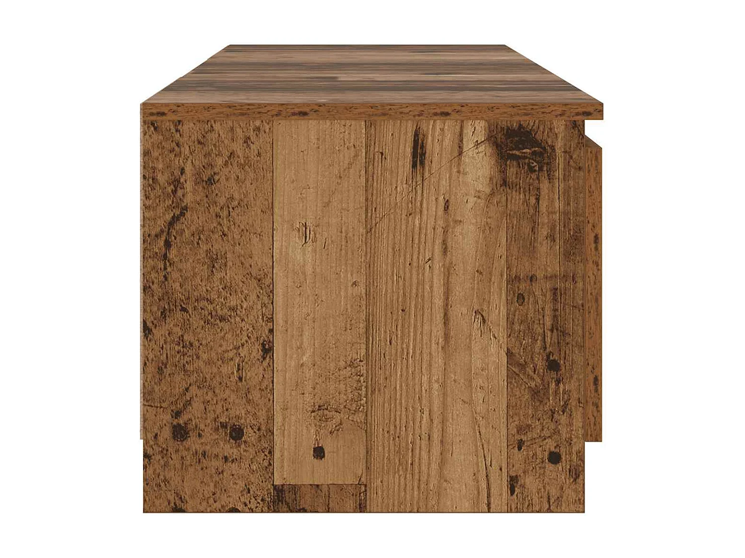 Meuble TV avec lumières LED vieux bois bois d'ingénierie