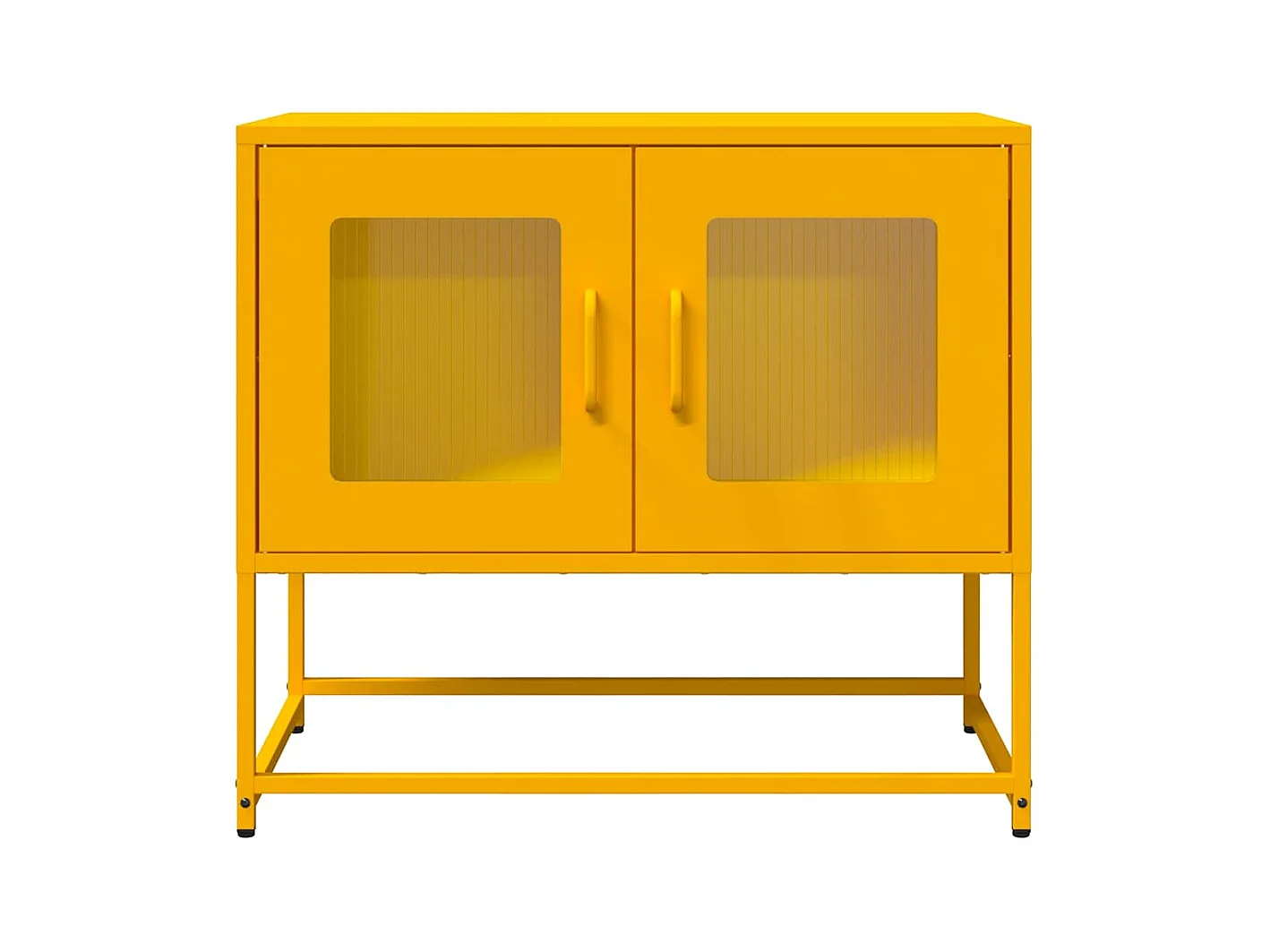 Mobile TV Giallo Senape 68x39x60,5 Acciaio Laminato a Freddo