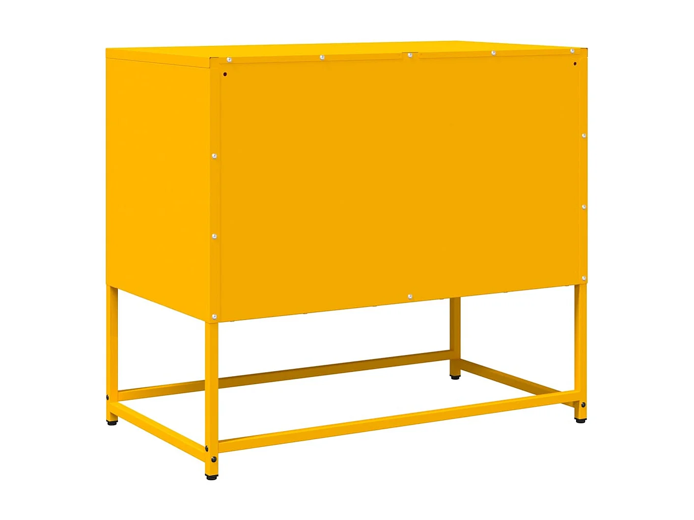 Meuble TV jaune moutarde 68x39x60,5 cm acier laminé à froid