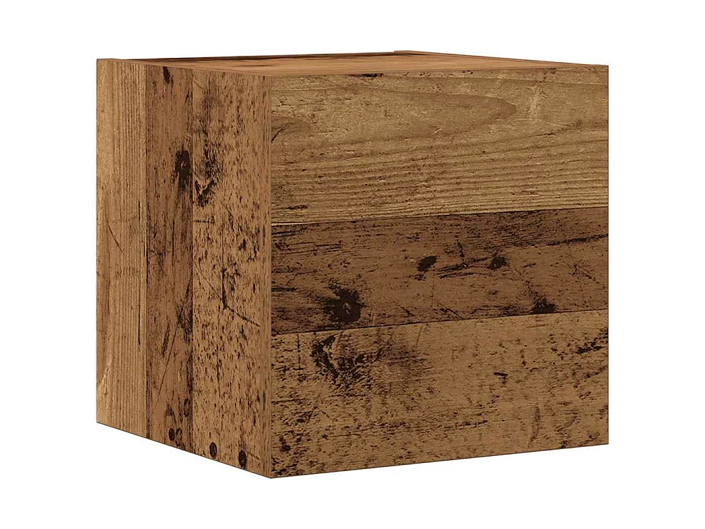 8-tlg. TV-Schrank-Set Wandmontage Altholz-Optik Holzwerkstoff