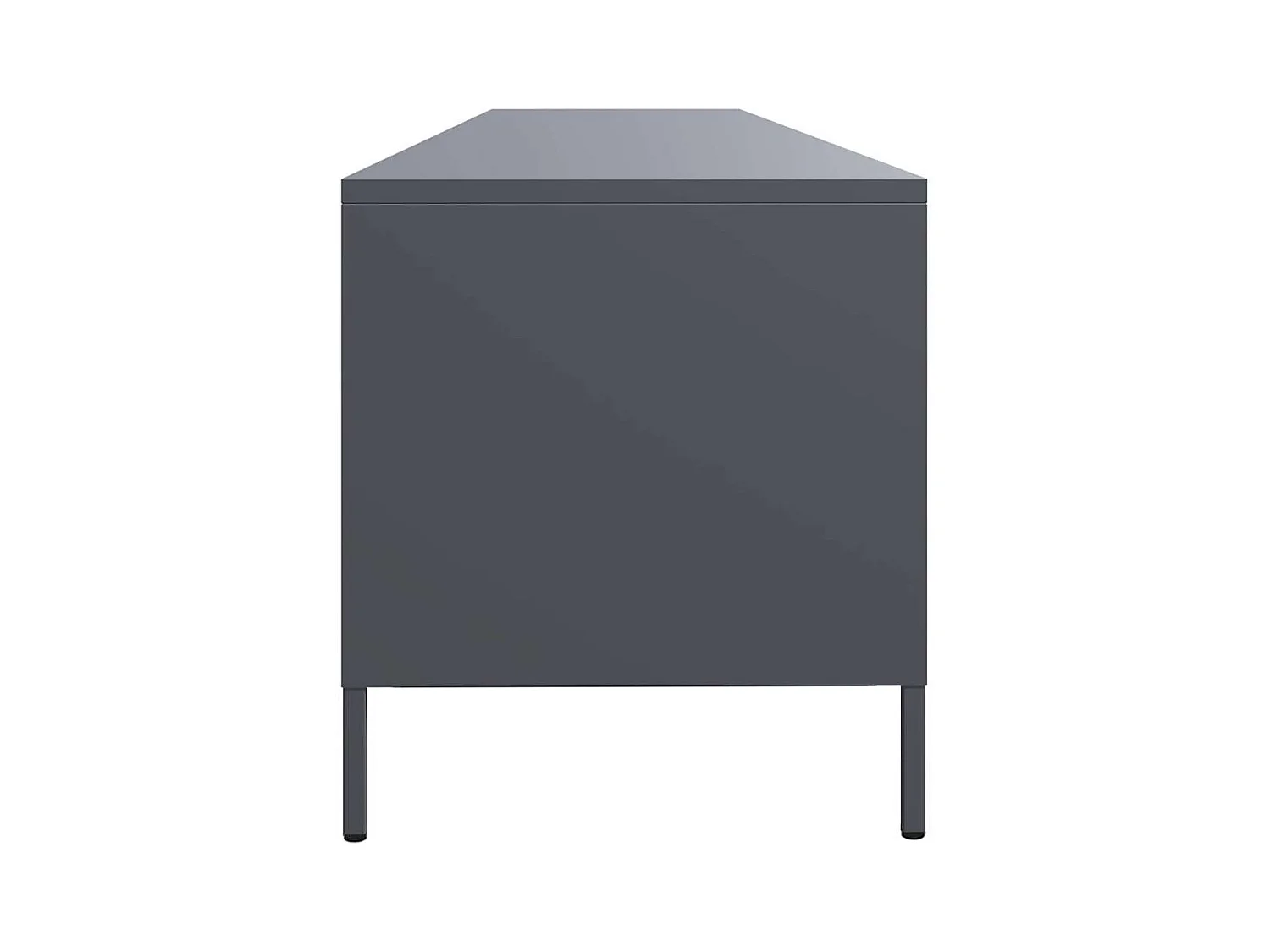 Meuble TV anthracite 202x39x43,5 cm acier laminé à froid