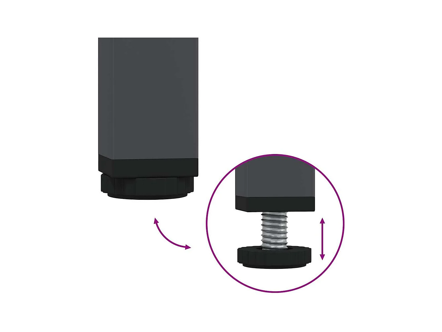 Meuble TV anthracite 202x39x43,5 cm acier laminé à froid