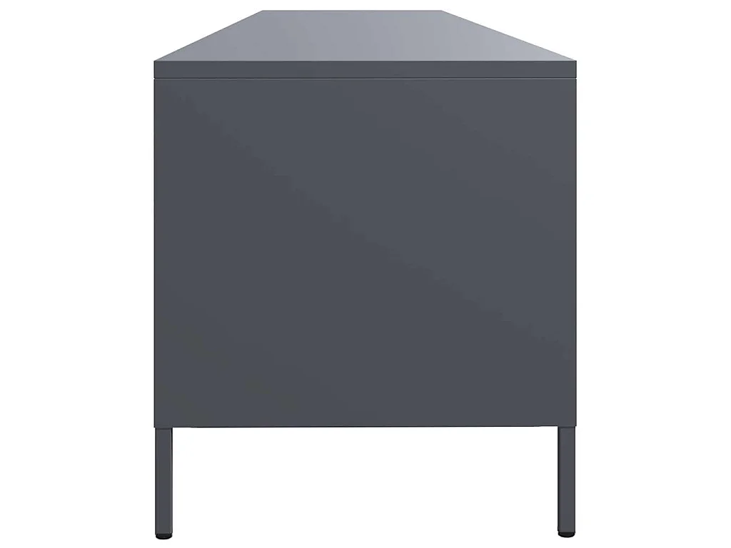 Meuble TV anthracite 202x39x43,5 cm acier laminé à froid