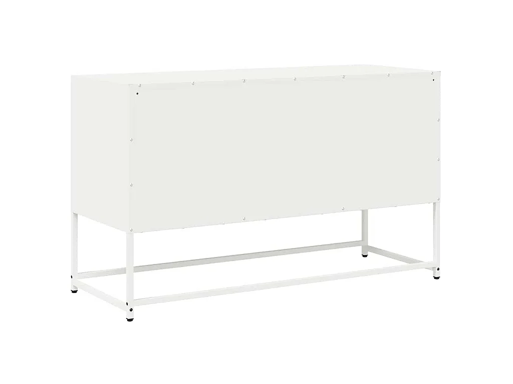 Meuble TV blanc 100,5x39x60,5 cm acier laminé à froid