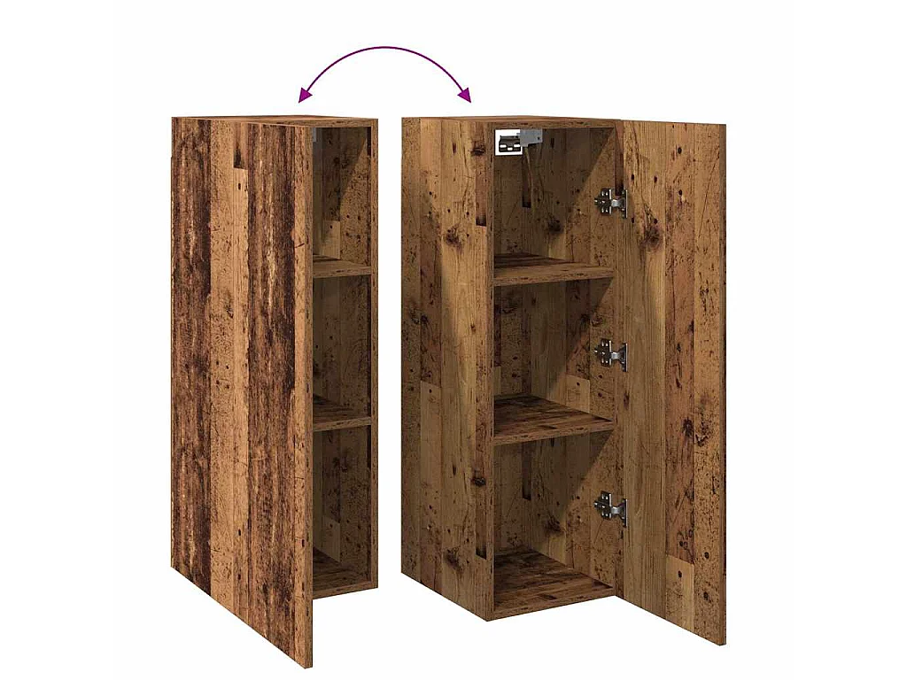 Mueble para TV madera de ingeniería envejecida 30,5x30x90 cm