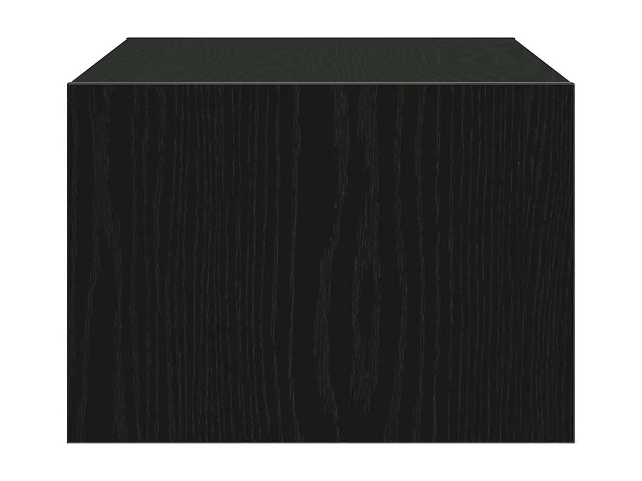 TV-Schrank mit LED-Leuchten Schwarz Eichen-Optik 75x35,5x25 cm