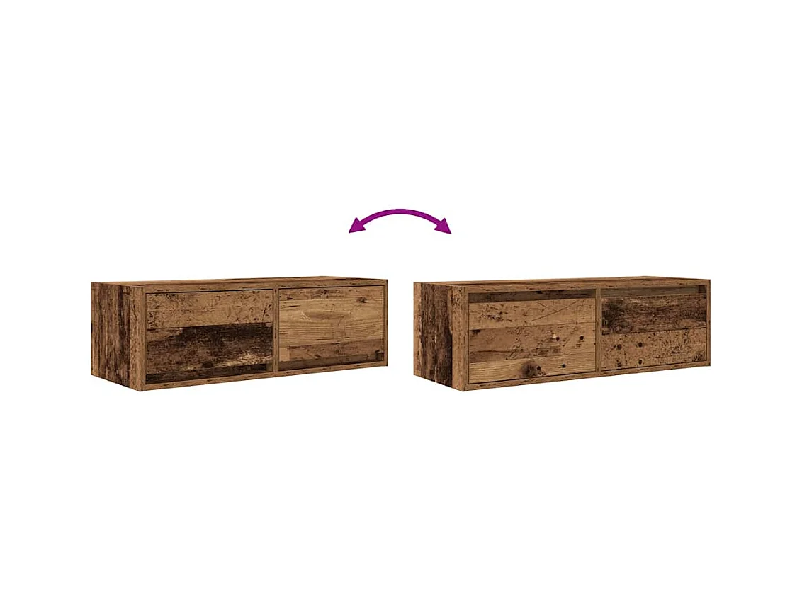 Móvel de TV 80x31x25,5 cm derivados de madeira madeira velha